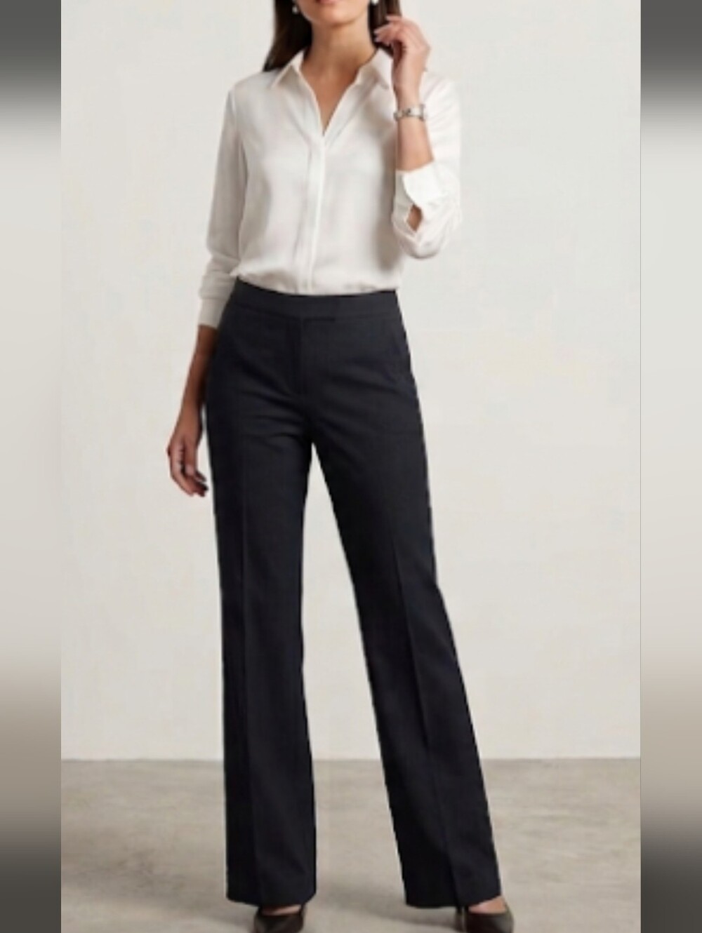 Banana Republic Black Wide-Leg Dress Pants for Women